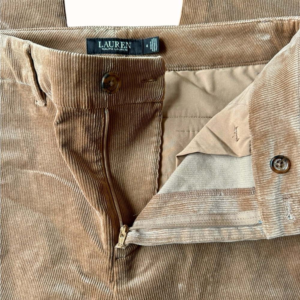 Lauren Ralph Lauren Tan Corduroy Trousers
